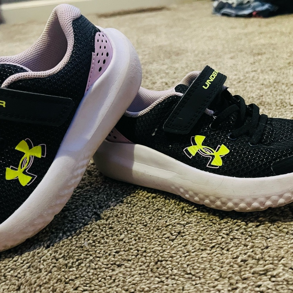 Under Armour Black and Yellow Sneakers with Sporty Design